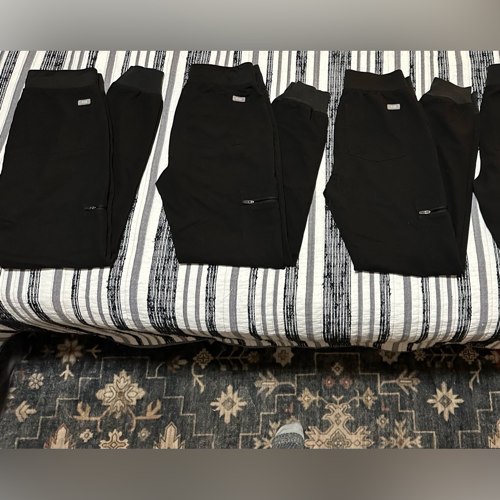Black Zamora Jogger Scrub Pants (3 Pants Total)